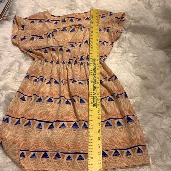 Soprano size medium orange and royal blue dress. - Picture 6 of 7